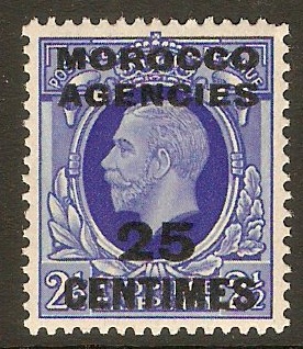 Morocco Agencies 1935 25c on 2d Ultramarine. SG219.